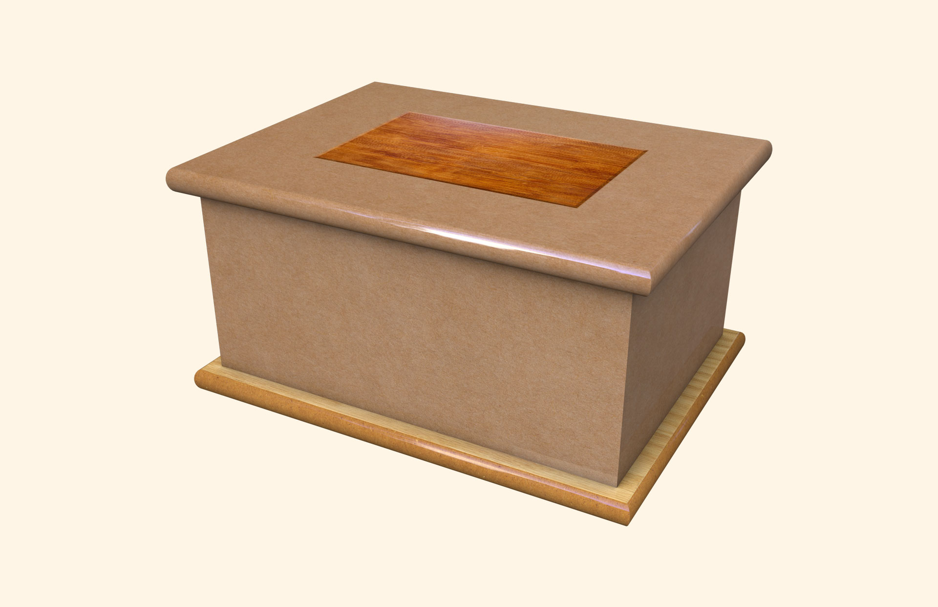 Cardboard Effect adult ashes casket